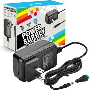 12V 2A Power Supply, AC 120V to DC12V 5.5x2.1mm Jack Converter, 12 Volt LED Driver 24W Adapter Transformer for Strip Lights, Surveillance Cameras, External HDD, Monitor, CCTV (Pack of 1)
