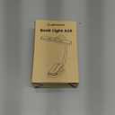 Glocusent 26 LED Book Light, 1200 mAh 90 Hrs Lasting Rechargeable Reading Light, 5 Amber Colors & Stepless Dimming Book Reading Light - Portable Clip on Light for Book Lovers Kids (White)