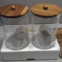 2 PCS 1.5 Gallon Drink dispenser, Glass Beverage Dispenser With Wood Stand, Large Water Drink Dispensers for Parties With Stainless Steel Spigot, Ideal for Lemonade, Juice, Tea, and Party Drinks