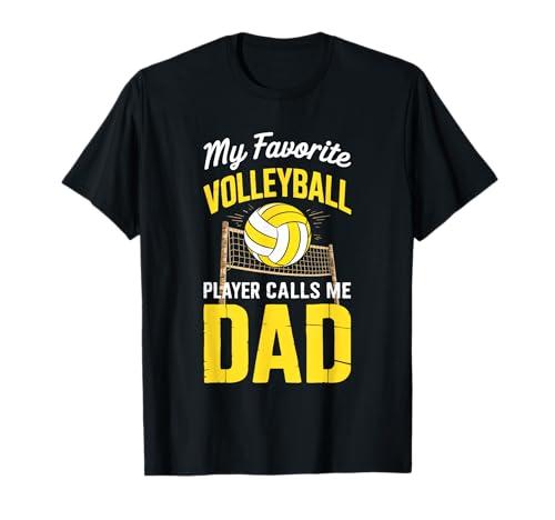 My Favorite Volleyball Player Calls Me Dad Fathers Day Shirt T-Shirt, Grey,  Size XL