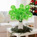 KLEWEE 6 Pcs Christmas Tree Picks, 17 Inch Green Furry Christmas Picks for Tree Decorations Christmas Tree Topper Filler for Xmas Tree Wreath Decor
