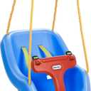 Little Tikes Snug 'n Secure Blue Swing with Adjustable Straps, 2-in-1 for Baby and Toddlers Ages 9 Months - 4 Years