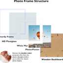 JCJMY 18x18 Picture Frame White with 14x14 Mat, Display Photo 14x14 with Mat or 18 x 18 Without Mat, Wall Hanging Large 18x18 Poster Frame with Shatter Resistant Plexiglass, White