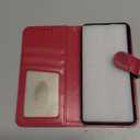 Wallet Case for Galaxy S25, [RFID Blocking] 3 Card Holder Stand with Credit Card Slot PU Leather Magnetic Protective Flip Cover for Galaxy S25 (Red)