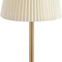 Cordless Table Lamp, 3000mAh Rechargeable Battery Operated Touch Light, Portable 3-Color Dimmable Vintage Ambient Light Beige Fabric Shade for Dining Table/Bedroom/Kitchen/Bar/Bathroom/Entryway/Gift