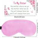 Gifts for Sister - Christmas Sister Gifts,Birthday Mothers Day Gift for Sisters Funny Sleep Mask Unique Cool Galentines Valentines Day Gift Ideas from Adult Brothers Big Sisters Presents