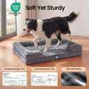 OhGeni Orthopedic Dog Bed Couch Cat Sofa for Large Sized Pets with Memory Foam, Machine-Washable Waterproof Removable Cover, Soft Comfortable Fabric, 38-inch