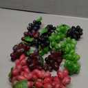 Folmywy 16 Pack Artificial Fake Grapes Simulation Faux Grape Bunches Black Purple Red Green Realistic Rubber Fruits Decoration for Wedding Party Home Fruit Wine Garland Decor