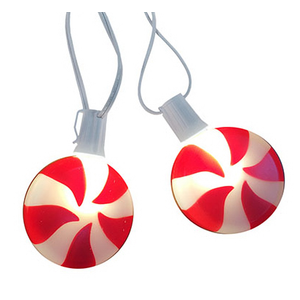 Ganeen 2 Pcs Jumbo Christmas Lights String Christmas Outdoor Decorations Lights Giant Christmas Lights Large Hanging LED Bulbs for Holiday Xmas Roof Home Tree Yard(Candy Style, Total 32 FT)