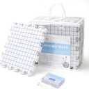 Yrangee Blocking Mats for Knitting,Extra Thick Blocking Boards with Grids for Needlepoint or Crochet,9 Pack Knitting Mats with 100 T-Pins and Storage Bag