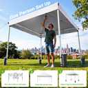 10x10 Pop Up Canopy, Portable Instant Canopy Tent with Carry Bag, 4 Sandbags and 8 Stakes for Outdoor Events, Parties & Camping - White