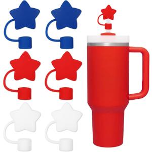 Star straw toppers 6 pieces