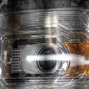 Headlight Assembly Compatible with GMC Sierra 2014-2018 1500 | 2015-2019 2500HD/3500HD Base/Denali/SLE/SLT, Halogen Headlamp Replacement W/O LED DRL, With Bulbs, Chrome Housing Amber Reflector