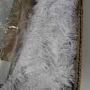 CCINEE 3Ft Artificial White Tabletop Hinged Christmas Tree with Metal Stand - 130 Branch Tips Mini Christmas Tree for Xmas Party Supplies Home Indoor Decoration