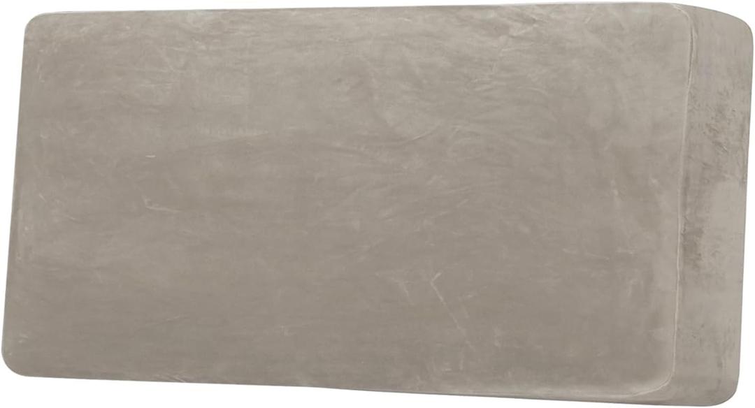 H.VERSAILTEX Velvet Stretch Individual Couch Cushion Cover Plush Cushion Slipcover for Loveseat Sofa Cushion Furniture Protector Seat Cushion Sofa Cover (1 Piece Sofa Cushion Cover, Oatmeal)