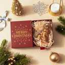 WDS WONDROUS Dog Ornament Christmas Tree Decor - Glass Animal Ornament, Cute Gold Christmas Hanging Ball Decor, Small Xmas Ornaments for Tree Winter Holiday Decor Gift(2.55)