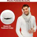 Ramede 4 Pcs Unisex Winter Ear Muffs Faux Fur Earmuffs Foldable Ear Warmers Light Weight Winter Warm Earmuffs with Plastic Headband Cover Warmers for Men Women