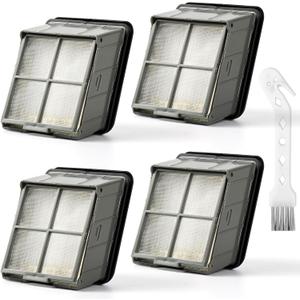 3930F 3882 HEPA Filter Replacement Compatible with Bissell CrossWave OmniForce Edge Cordless Multi-Surface Hard Floor Cleaner Wet Dry Vacuum, 4 Bissell FreshStart Filters for Select CrossWave, 1640066