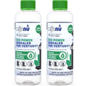 Nespresso Compatible Descaling Kit. 2 Bottles of Vertuo Descaler Solution. Removes Limescale For Hotter Coffee. 4 Uses Descaler For Nespresso Vertuo Coffee Machines.