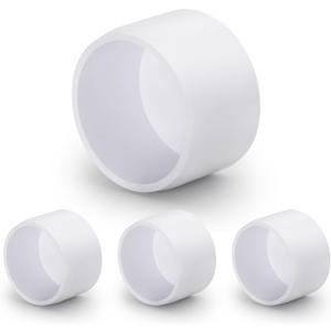SCH40 PVC Cap 1-1/4 Inch - Fit Standard 1-1/4" SCH40 PVC Pipes (OD Approx. 1.66"), Zernmiarder Furniture Grade Pipe Caps, White Pipe Cover Fittings for Plumbing, DIY, Garden & Furniture - 4 Pcs