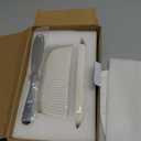 Getstar Ceramic Butter Dish with Lid and Stainless Steel Knife for Countertop, with Magnet to Attract Knife, Fit both West East Coast Butter