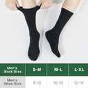 Brula Mens 98% Cotton Cushioned Crew socks, Moisture-wicking Breathable Soft Athletic Performance Boot Socks, M-L