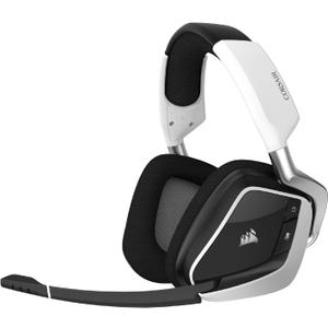 CORSAIR VOID RGB ELITE Wireless Gaming Headset  7.1 Surround Sound  Omni-Directional Microphone  Microfiber Mesh Earpads  Up to 40ft Range  iCUE Compatible  PC, Mac, PS5, PS4  White