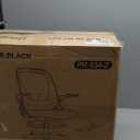 Primy Drafting Chair Tall Office Chair with Flip-up Armrests Executive Ergonomic Computer Standing Desk Chair with Lumbar Support and Adjustable Footrest Ring (Black) (934-Z)