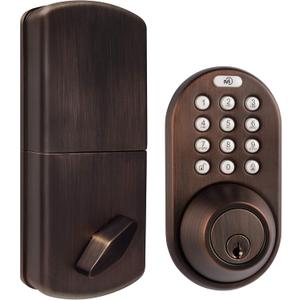 MiLocks DF-02OB Electronic Keyless Entry Touchpad Deadbolt Door Lock, Oil Rubbed Bronze