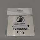 Authorised Personnel Only Sign  Self-Adhesive Aluminium Composite  Peel & Stick Installation  115mm x 95mm  Black Text on Metallic Silver