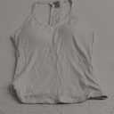 Danysu V Neck Racer Back Tank Top for Women Padded Ribbed Long Tank Fitted Basic Cami Tops (X-Large, Angel White)