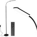 FRIDEKO HOME LED Floor Lamp with Remote, Dimmable Bright Reading Lamp for Crafts, Painting, Office & Bedroom, Adjustable Gooseneck Standing Light, 4 Color Temperatures, 1800LM, Touch Control, Black