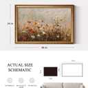 ARPEOTCY Large Vintage Gold Framed Floral Wall Art, Elegant Wildflower, 36"L x 24"W