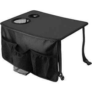 Walker Tray with Cup Holders (Black)