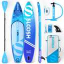SLOOSH Inflatable Stand Up Paddle Board, 11'6" Inflatable Paddle Boards with Premium Accessories, Non-Slip EVA Deck, Ultra-Light Carry Bag Pump, Rapids SUP for Youth & Adults, Arctic Drift