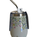MANNA 17 OZ STRAW WINE TUMBLER GREY FLORAL