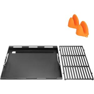 Griddle Insert for Weber Genesis II 400 Series Grills, Upgrade Flat Top Griddle & Grill Grate Kit for Genesis E-410 S-410 E-435 S-435 E-440 S-440 LX E/S-440 Models, Replacement for Weber 6789 (18.75"x33.45")