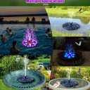 SZMP Solar Fountain 4W Bird Bath Fountains Upgraded 60 LED Lights, Built-in 4000 mAh Battery with 7 Nozzles & 4 Fixers, Solar Water Fountain for Garden, Bird Bath, Pool, Pond, Outdoor