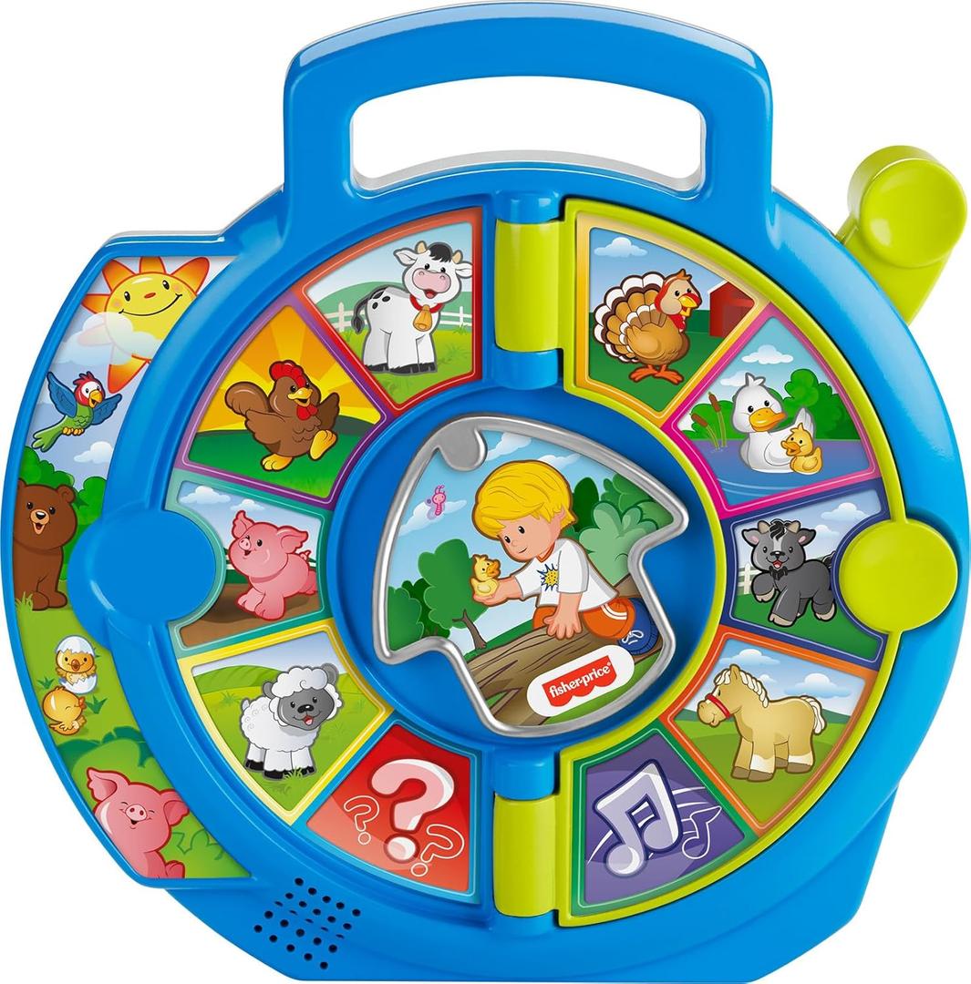 Fisher-Price Little People Toddler Learning Toy World of Animals See N Say with Music and Sounds for Ages 18+ Months