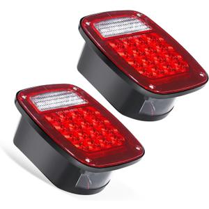RV Brake Lights, LED Tail Lights, 43 LED RV Tail Lights, Stop License Back up Reverse Lights Combination Taillights for Wrangler YJ TJ JK CJ Truck Trailer RV Camper