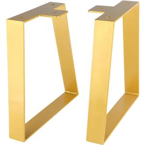 10 Inch Trapezoid Table Legs Gold, DIY Furniture Metal Legs for Coffee Table, Bench Stool Cabinet Furniture Feet - Set of 2