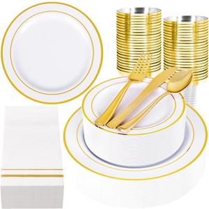 PLASTIC PLATEWARE SET