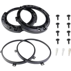 7 Inch Headlight Mount Bracket Retaining Bracket Ring kit Replacement for Jeep Wrangler JK 2007-2017 Front Left and Right Pair Black