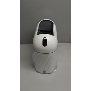 ELPHECO Bathroom Trash Can, 2.5 Gallon Motion Sensor Waterproof Trash Bin with Butterfly lid, Bathroom Decor Waste Basket Garbage Bin for Bedroom Kitchen and Office use, White with Grey Button