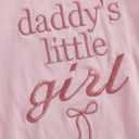FYBITBO Daddys Little Girl Baby Outfit Ruffle Short Sleeve Shirt Onesie Bubble Romper Daddys Girl Clothes with Headband (Pink)