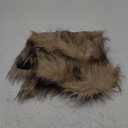 Tanming Women's Sleeveless Open Front Fluffy Short Faux Fur Vests Waistcoats (Medium, Brown)