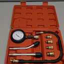 Professional Petrol Engine Compression Tester Kit Set for Automotives and Motorcycles (Red)