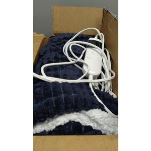 Extra Large Heating Pad for Back Pain Relief, 33"x17" Electric Heat Pad for Neck, Shoulders, Cramps, Menstrual Pain, 9 Heat Settings & 4 Auto-Off Timers, Soft Machine Wash Fabric, Gifts for Lover Blue