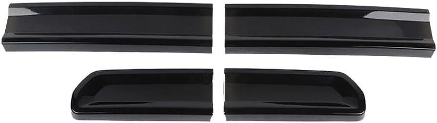 Rear Tail Light Lamp Cover Trim Accessories ABS 4 Pieces/Set for Dodge for Challenger 2009-2014 Smoked Black Blackened Style F2DCRTLLCTAA