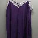 Ekouaer Women Lace Nightgown Sexy Spaghetti Strap Cami Sleeveless Chemise Sleepwear Sleep Dress, 2XL